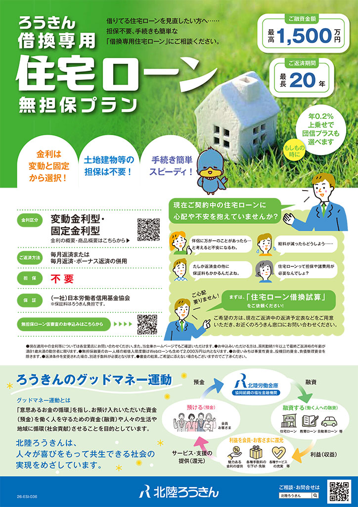 借換専用住宅ローン【無担保プラン】